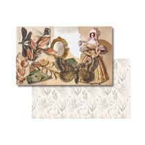 100 Mini Cartão Presente Lembrança Vintage Frente e Verso