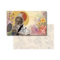 100 Mini Cartão Presente Lembrança Vintage Frente e Verso