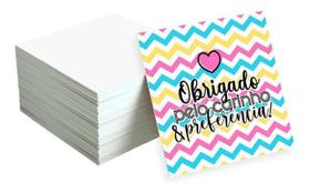 100 Mini Cartões De Agradecimento - Obrigado Pelo Carinho