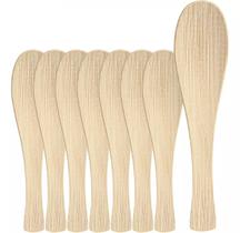 100 Mini Colher Madeira Bambu 14cm Biodegradável Petiscos