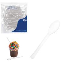 100 Mini Colher Piccolo Para Café Doces Brigadeiro Cristal
