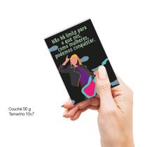 100 Mini folheto Motivacional, Mulher, Frases, variações