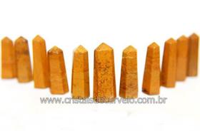 100 Mini Pontinhas de Jaspe Amarelo ou Jaspe Marrom Lapidado - Tamanho 2.5 cm 100 Mini Pontinhas de Jaspe Amarelo ou Jaspe Marrom Lapidado - Tamanho 2.5 cm