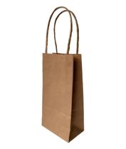 100 Mini Sacola Kraft 8x5x16cm Festa Aniversário Lembrancinha Doce Joia Loja Presente