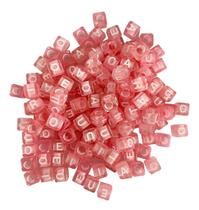 100 Missangas de Letras Vogais Contas Entremeio Miçangas de Montar Pulseira Vogal Para Colar Biju