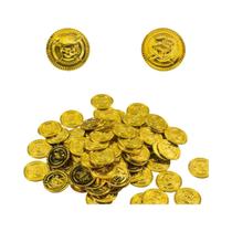 100 Moedas Plásticas De Pirata Para Festas De Halloween, Jogos De Caça Ao Tesouro E Colecionáveis