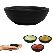 100 Molheira Porta Shoyu em Melamina Oriental Preto 50ml