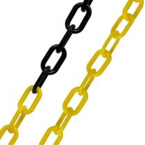 100 Mts Corrente Plástica Pt e amarelo Isolamento Calha Chuva Elo Grande 100 Mts Corrente Plástica Pt e amarelo Isolamento Calha Chuva Elo Grande