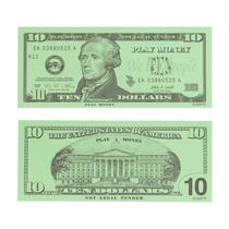 100 Notas de Brincadeira de US$ 10 - Learning Advantage