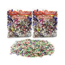 100 pacotes de confete papel coloridos carnaval lais festas 12k