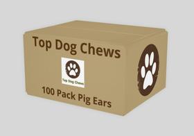 100 Pacotes de Orelhas de Porco Top Dog Chews - Deliciosas Guloseimas para Cães (Fabricado nos EUA)