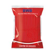 100 Palito para Pirulito Plástico 14cm