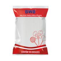 100 Palito para Pirulito Plástico 9cm