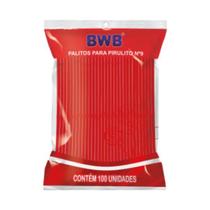 100 Palito para Pirulito Plástico 9cm