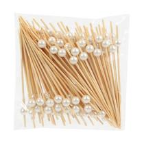 100 Palitos Bambu Descartáveis Para Petiscos - Pérola Branco 100 Palitos Bambu Descartáveis Para Petiscos - Pérola Branco