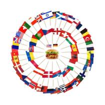 100 Palitos De Dente Com Design De Bandeira Nacional, Logotipo Incluído