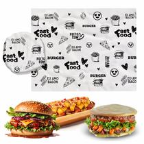 100 Papel Acoplado Hamburguer Lanche Eb 100 Papel Acoplado Hamburguer Lanche Eb