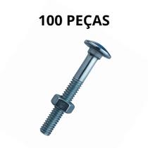 100 Parafusos Frânces 1/4x1.1/2 Zincado 100 Parafusos Frânces 1/4x1.1/2 Zincado