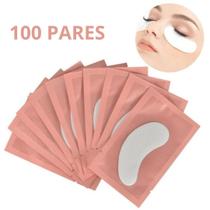 100 Pares de Pads Gel Protetores de Pálpebras para Extensão de Cílios