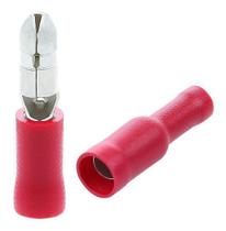 100 Pares Terminal Bala Fêmea E Macho Pré Isolado 0,5 A 1,5mm Vermelho 100 Pares Terminal Bala Fêmea E Macho Pré Isolado 0,5 A 1,5mm Vermelho
