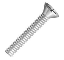 100 Pç Parafuso Máquina Inox Cabeça Chata Phillips M6 X 20Mm