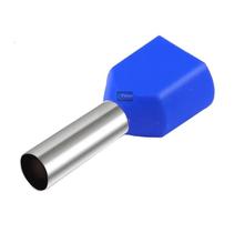 100 PÇ Terminal tubolar duplo de pino reto 2X16,0mm² azul FÓTON