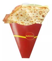 100 Pçs Caixa Embalagem Tapioca Crepe Frances Tam P - Vermelho