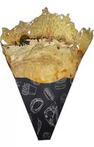 100 Pçs Caixa Embalagem Tapioca E Crepe Frances Preto Tam P