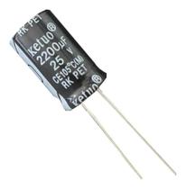 100 PÇS CAPACITOR ELETROLITICO 2200UF X 25V - 2200X25V 105º GRAUS 100 PÇS CAPACITOR ELETROLITICO 2200UF X 25V - 2200X25V 105º GRAUS