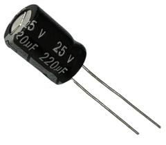 100 PÇS CAPACITOR ELETROLITICO 220X25V - 220UF X 25V - 105º 100 PÇS CAPACITOR ELETROLITICO 220X25V - 220UF X 25V - 105º