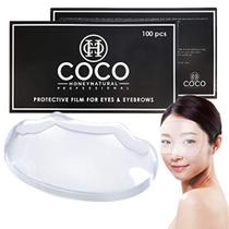 (100 PCS) Cocohoney Face Film Cover Shields Viseiras, Protetores Faciais Descartáveis para Suprimentos de Salão de Spray de Cabelo, Microblading, Maquiagem Permanente, Chuveiro e Sobrancelhas Extensões de Cílios Pálpebra