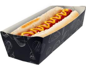 100 Pçs Embalagem N02 Hot Dog E Lanches - Black