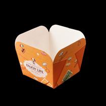 100 *pcs Hokkaido Flow Heart Cake Paper Cup, Square Box