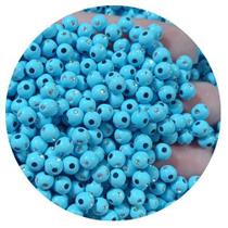 100 pçs miçanga azul c/ strás 5mm abs ideal para bijuterias colares e pulseiras em geral