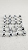100 Pçs Pino Parafuso Roda Cromado ABS 100 Pçs Pino Parafuso Roda Cromado ABS