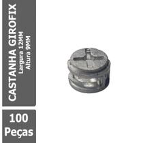 100 Peças - Castanha Girofix Mini Em Zamak Altura 9mm / Largura 12mm
