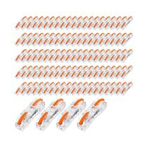 100 Peças Conectores De Fio Compactos Em Linha 1 Para 1 Terminais Elétricos De Emenda Para Fiação 100 Peças Conectores De Fio Compactos Em Linha 1 Para 1 Terminais Elétricos De Emenda Para Fiação