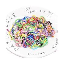 100 Peças De Corrente De Ferro Para DIY, Acessórios De Joalheria, Fecho De Pérola, Etiqueta De Cor