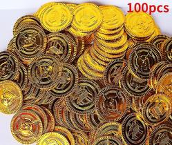 100 peças de fichas de pôquer Pirate Treasure Game, plástico