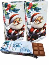 100 Peças - Embalagem caixa para barra de chocolate - Noel Verde 100 Peças - Embalagem caixa para barra de chocolate - Noel Verde