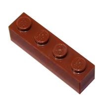 100 Peças LEGO Brick Marrom Avermelhado 1x4