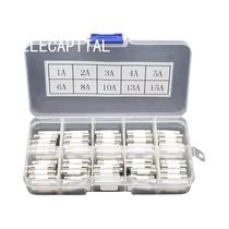 100 peças na caixa 5mm x 20mm fusível cerâmico sopro lento t 1a 2a 3a 4a 5a 6a 8a 10a 13a 15a 250v