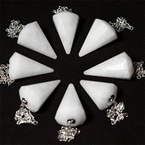 100 Pêndulos Sextavado de Quartzo Leitoso Natural Facetado para Revenda em Atacado