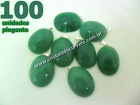 100 Pingentes de Cabochão de Quartzo Verde Natural com Pino Banhado a Prata 100 Pingentes de Cabochão de Quartzo Verde Natural com Pino Banhado a Prata