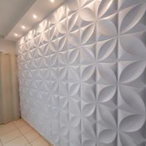 100 Placas 3D PVC Revestimento De Parede Decorativa Pétalas 25Cm - Arth Decor