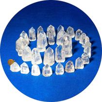 100 Pontas de Cristal Polido Liso Natural Média 40mm Classe B 100 Pontas de Cristal Polido Liso Natural Média 40mm Classe B