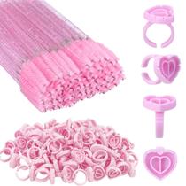 100 Porta Cola + 100 Escovinhas Cílios e Sobrancelhas Kit Profissional para Lash