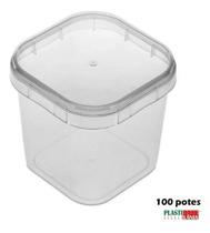 100 Potes Quadrados Bolo No Pote 220ml Lacre Plastilânia 100 Potes Quadrados Bolo No Pote 220ml Lacre Plastilânia