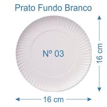 100 Prato de Bolo Salgado Fundo Branco Nº3