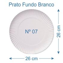100 Prato de Bolo Salgado Fundo Branco Nº7
